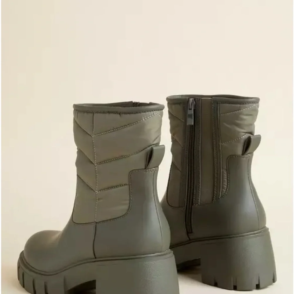 Torrid Olive Quilted Winter Booties - Picture 8 of 10